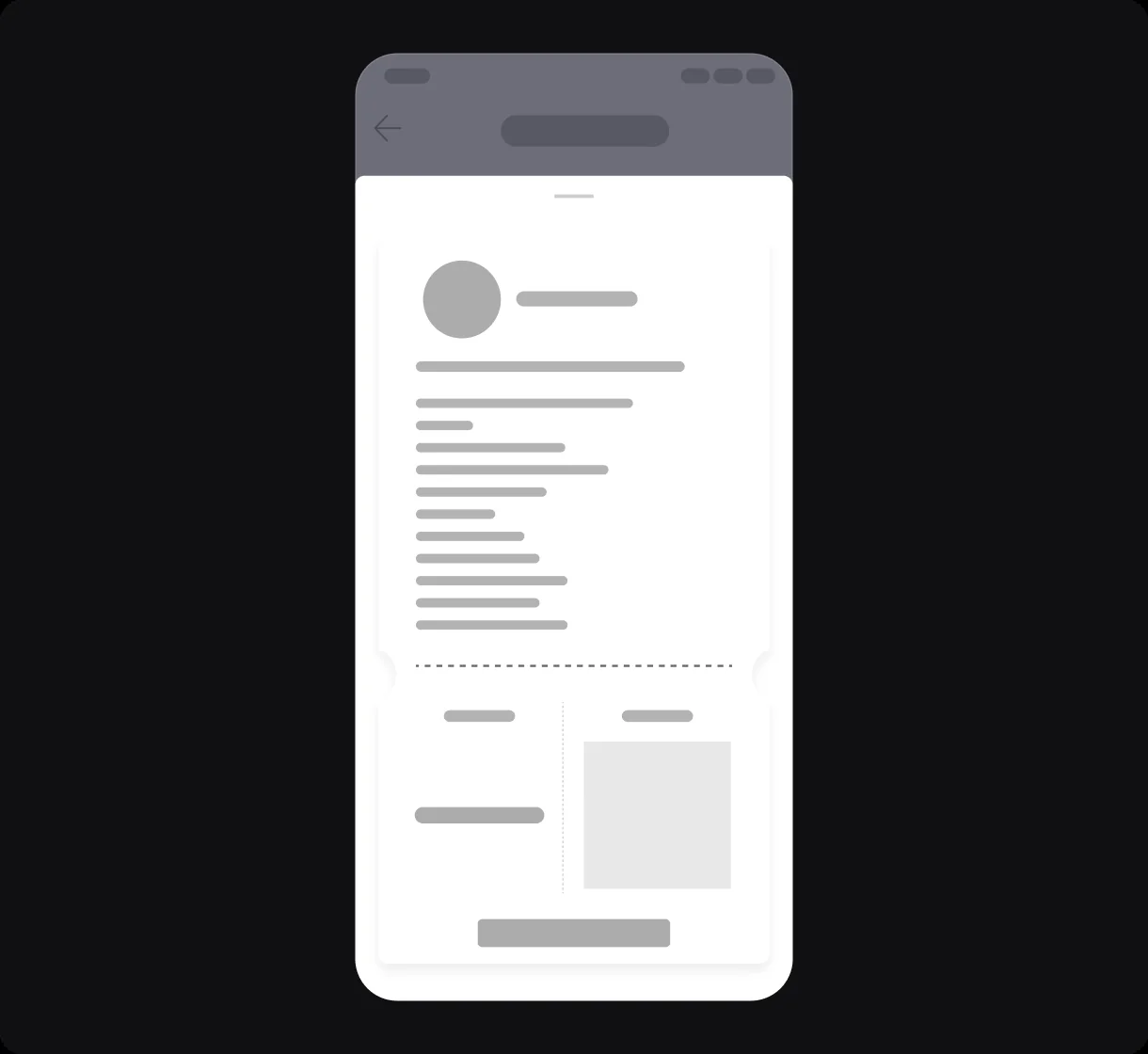 Wireframe de baja fidelidad del flujo de canje de un cupón